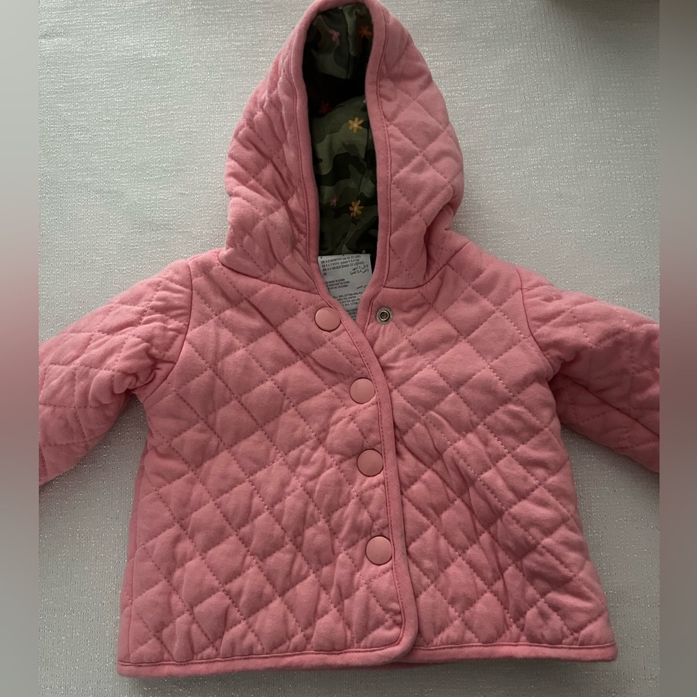 0-3M First Impressions Jacket. Camouflage detailing. Snap buttons. Like new.